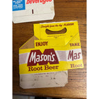 Mason's Root Beer Diet Cardboard Carrier Six Pack Carton Bottle 6-Pack Cases Vintage