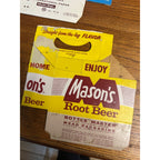 Mason's Root Beer Diet Cardboard Carrier Six Pack Carton Bottle 6-Pack Cases Vintage