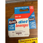 Mason's Root Beer Diet Cardboard Carrier Six Pack Carton Bottle 6-Pack Cases Vintage