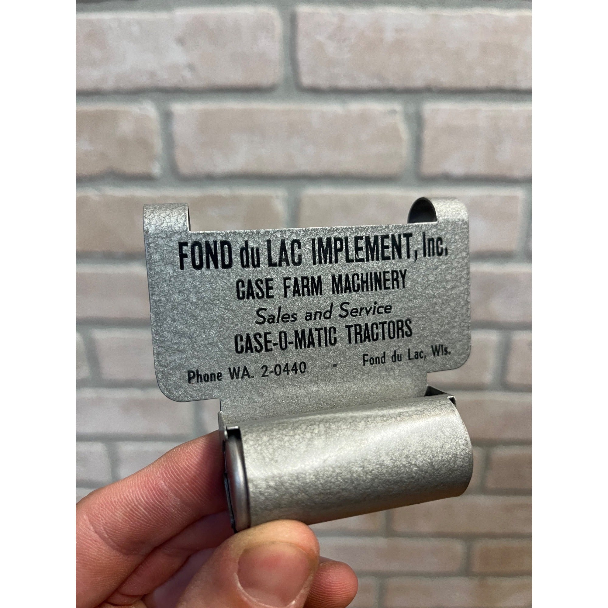 RARE Vintage Case-O-Matic Tractors Fond du Lac Implement Advertising Coin Holder