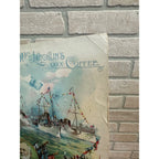 Antique Victorian Trade Card Naval Review Admiral Gherardi McLaughlin Coffee
