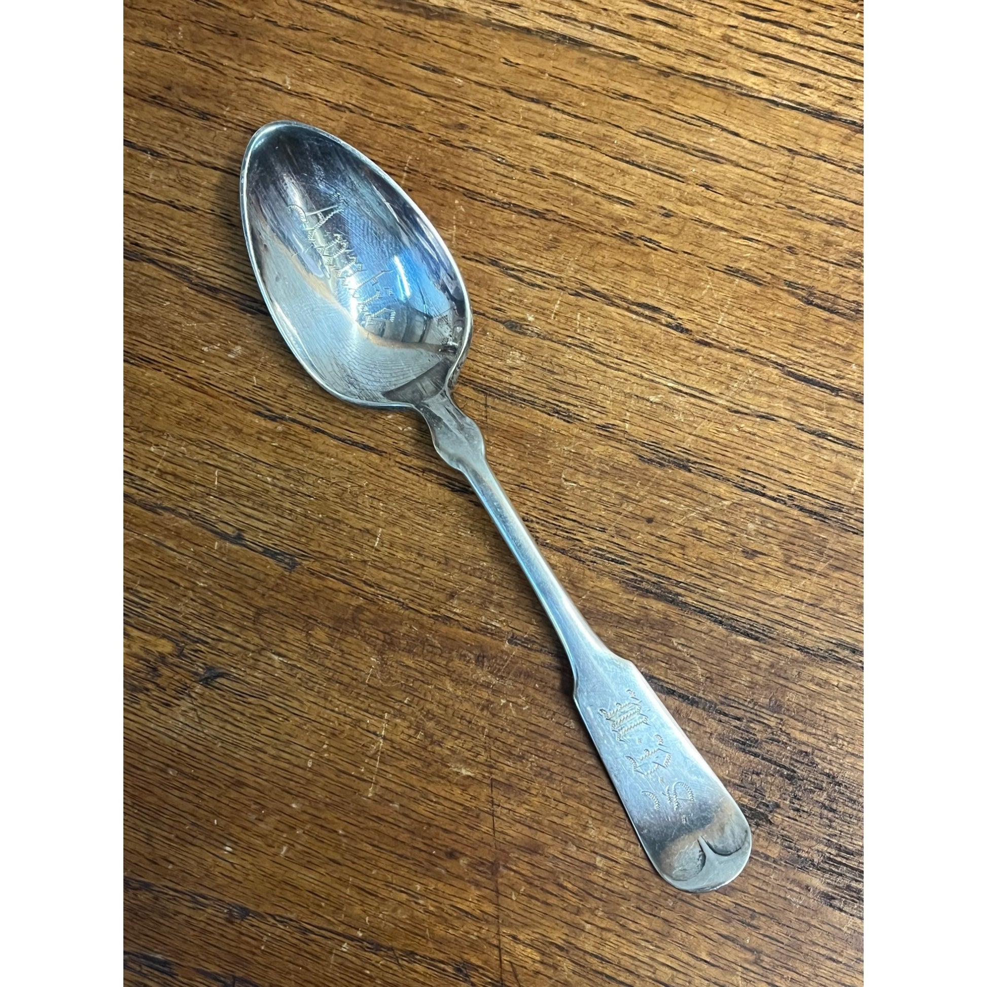 Vintage 1900s Oshkosh Wisconsin Plating Works Silver Plated Spoon