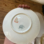 Antique K&G Luneville France Hand Painted (5) Plates Obert Signed Porcelain