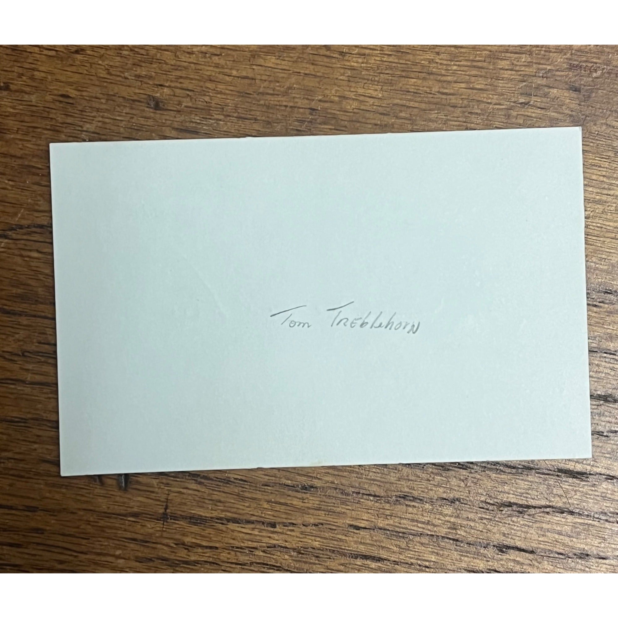 Tom Treblehorn Signed Autographed Cut Index Card Milwaukee Brewers Manager