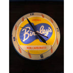 Vintage Bireley's Soda Pop Advertising Lighted Clock Double Bubble Sign -- As-Is