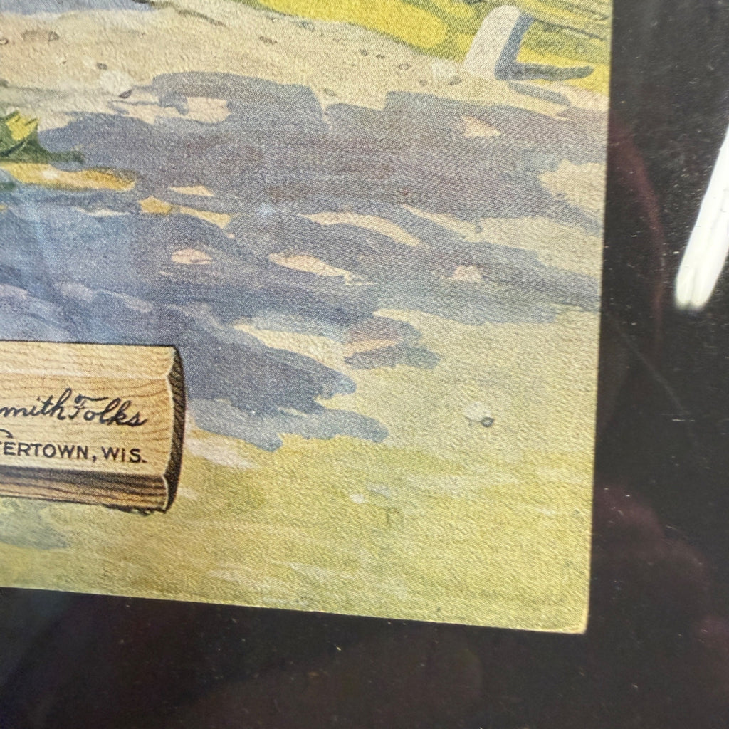 Vintage Village Blacksmith Butcher Knives & Tools Paper Sign Watertown Wisconsin