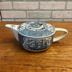 Vintage Currier and Ives by Royal China Lidded Tea Pot Sailboat Nautical