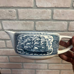 Vintage Currier and Ives by Royal China Lidded Tea Pot Sailboat Nautical