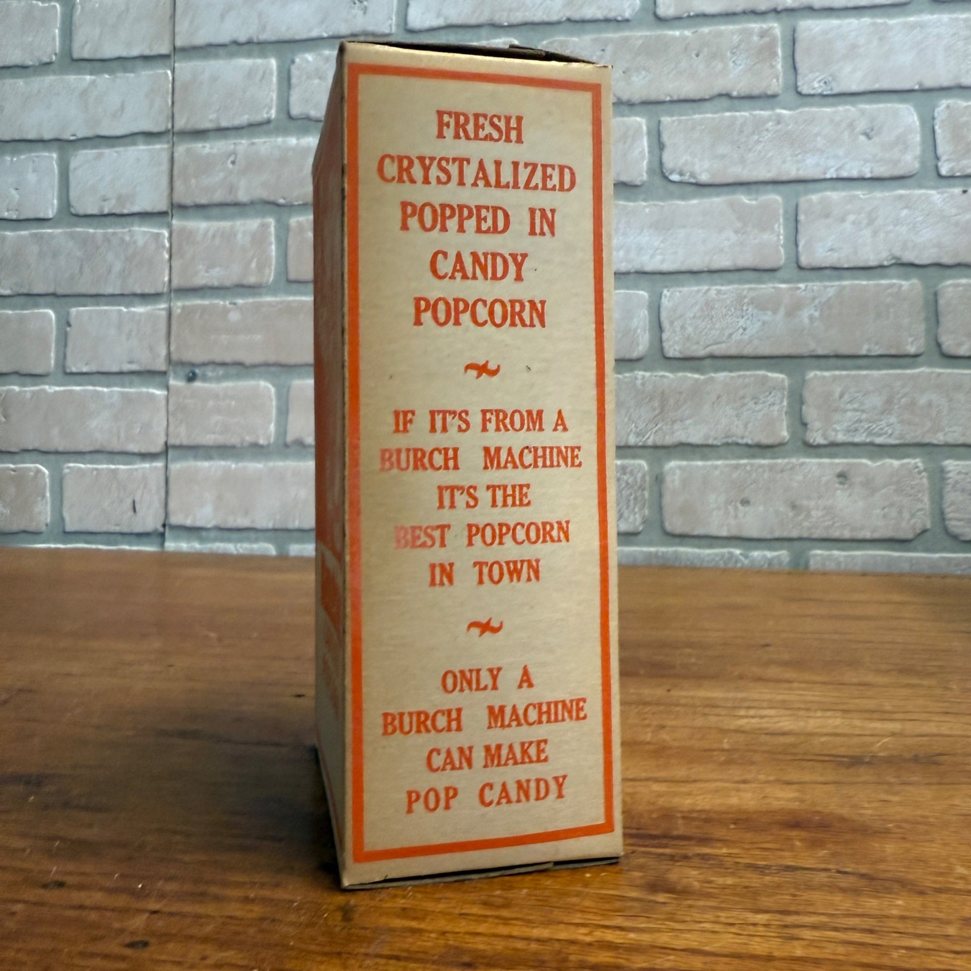 Vintage Kandyjax Burch's Best Popcorn Box Advertising Movie Theater Clown