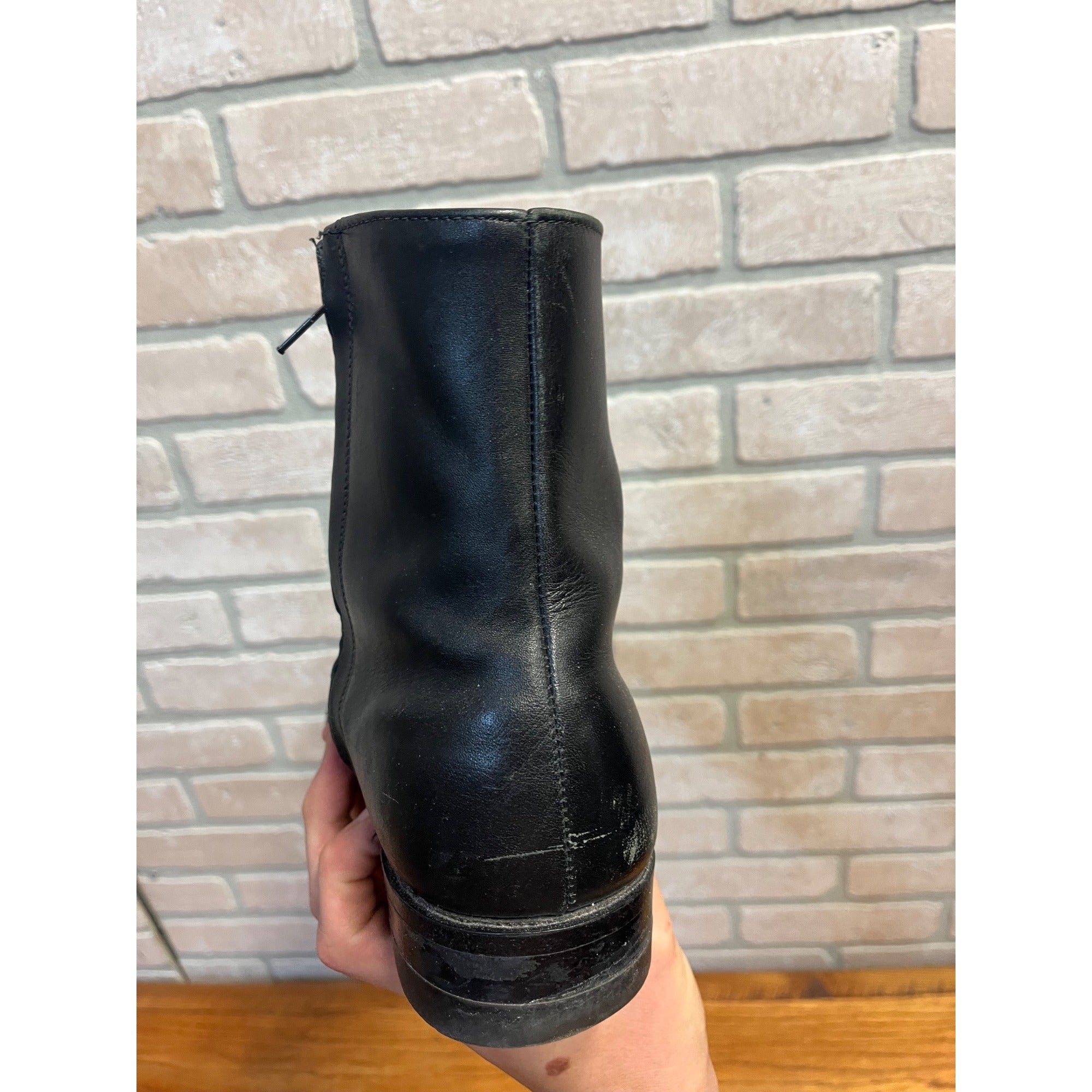 Vintage Executive Imperial Dress Boots Black Leather Zipper-Side Men’s Size 9.5