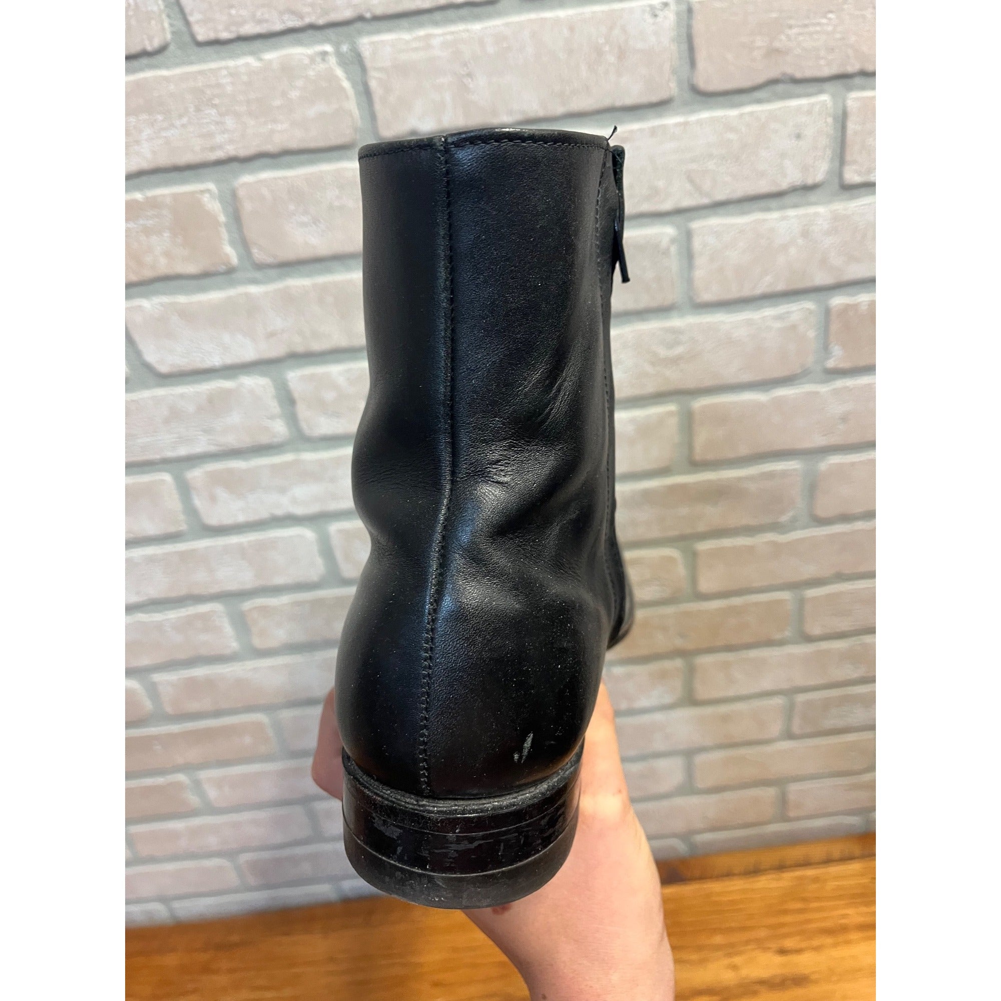 Vintage Executive Imperial Dress Boots Black Leather Zipper-Side Men’s Size 9.5