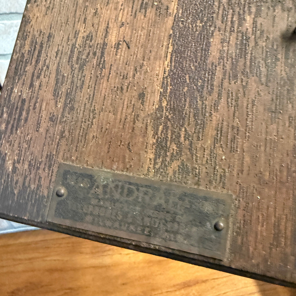 Vintage Andrae Milwaukee Wisconsin Ringer Box Telephone 1910s Oak Box