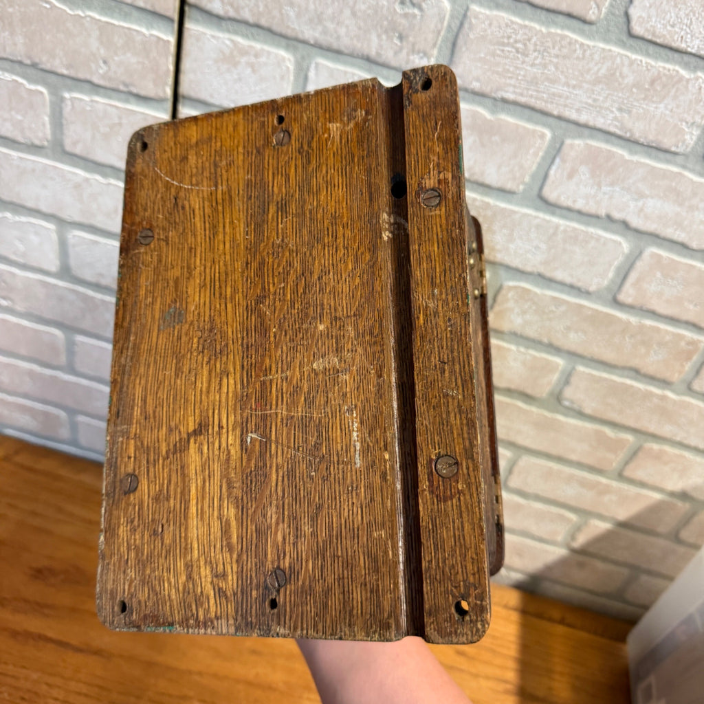 Vintage Andrae Milwaukee Wisconsin Ringer Box Telephone 1910s Oak Box