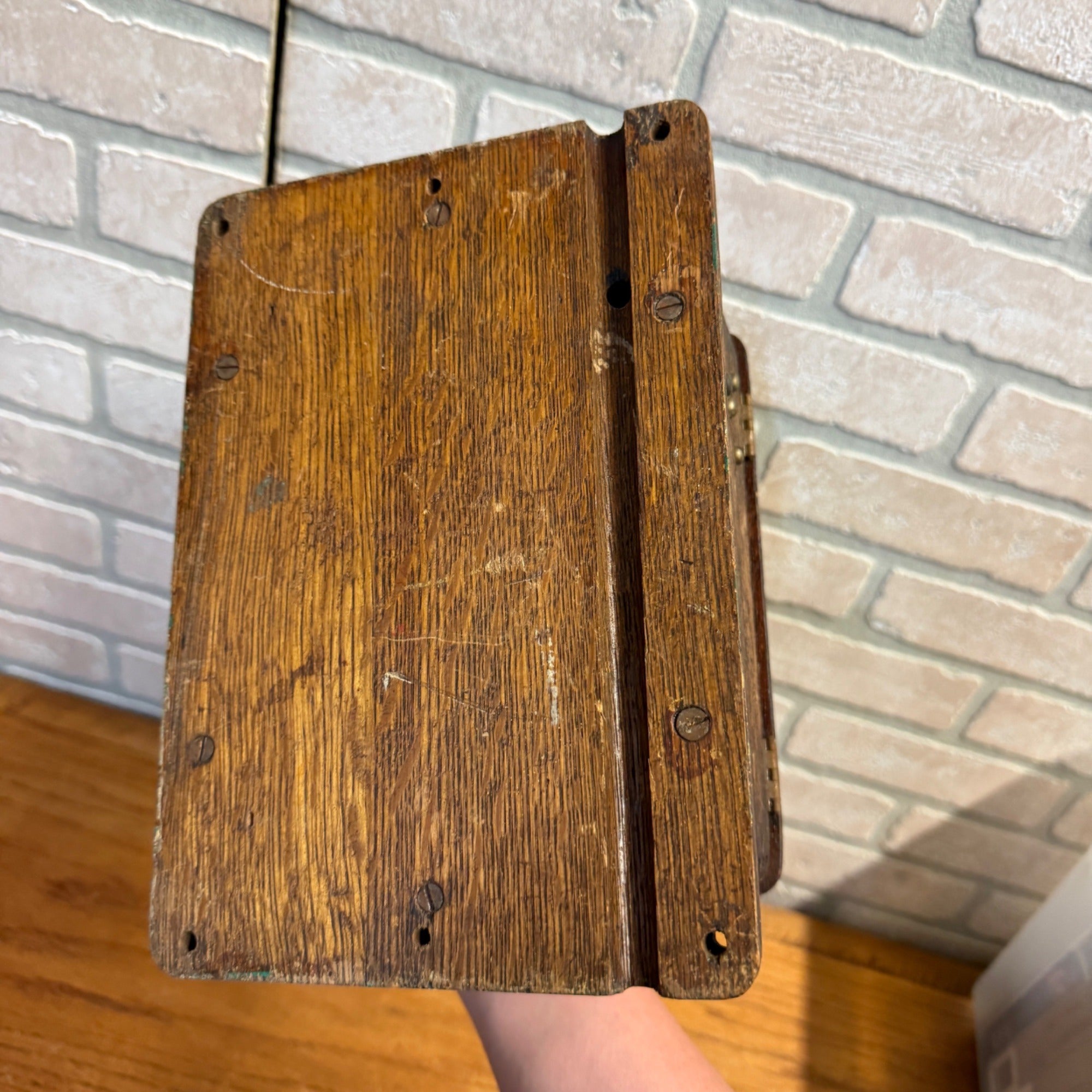 Vintage Andrae Milwaukee Wisconsin Ringer Box Telephone 1910s Oak Box