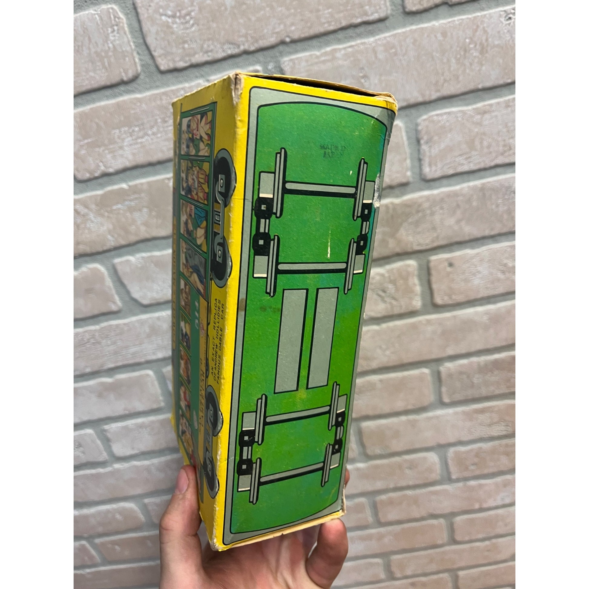 Vintage 1950s Powell & Mason San Francisco Cable Car Trolley Tin Litho Toy + Box