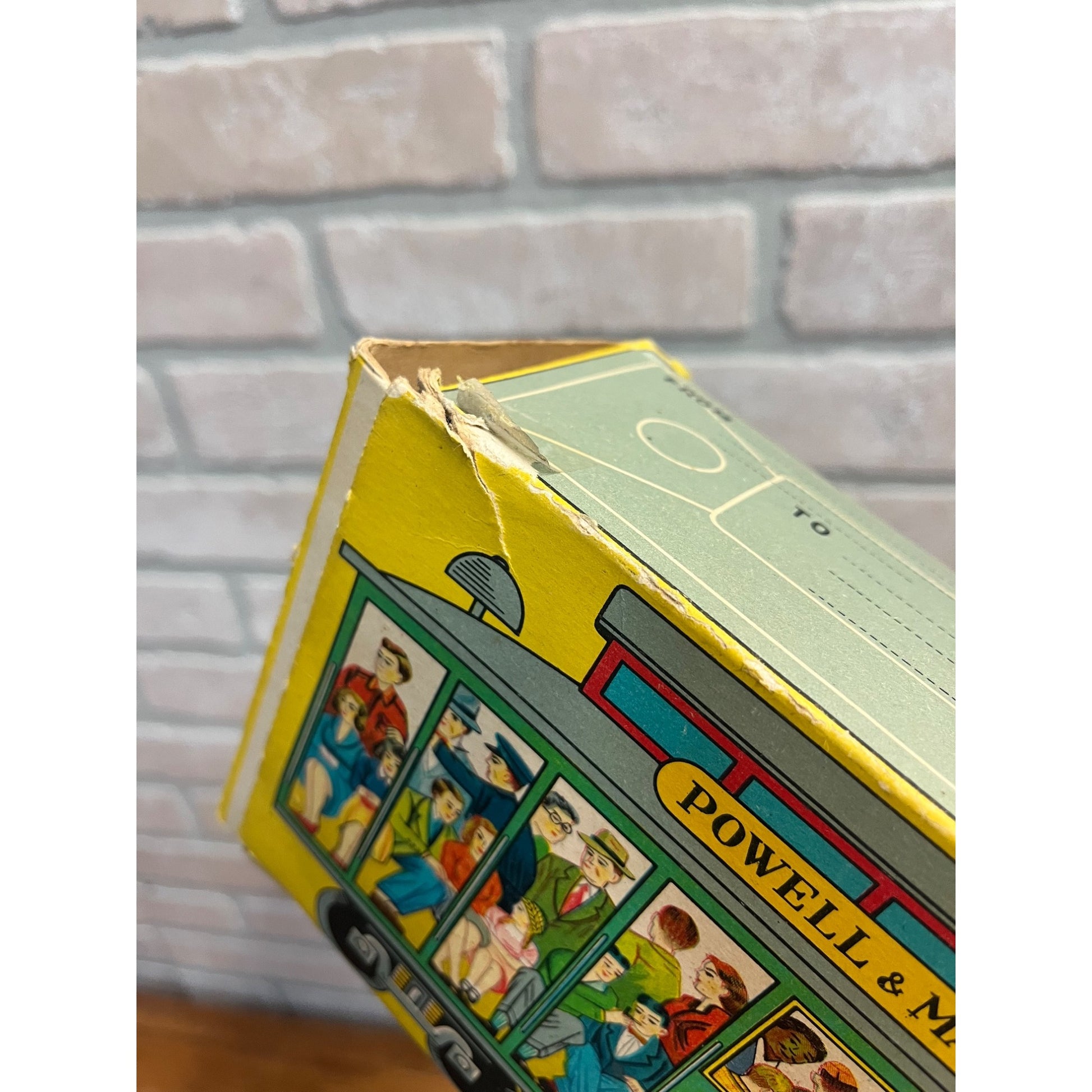 Vintage 1950s Powell & Mason San Francisco Cable Car Trolley Tin Litho Toy + Box