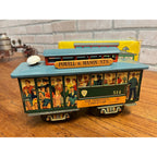 Vintage 1950s Powell & Mason San Francisco Cable Car Trolley Tin Litho Toy + Box