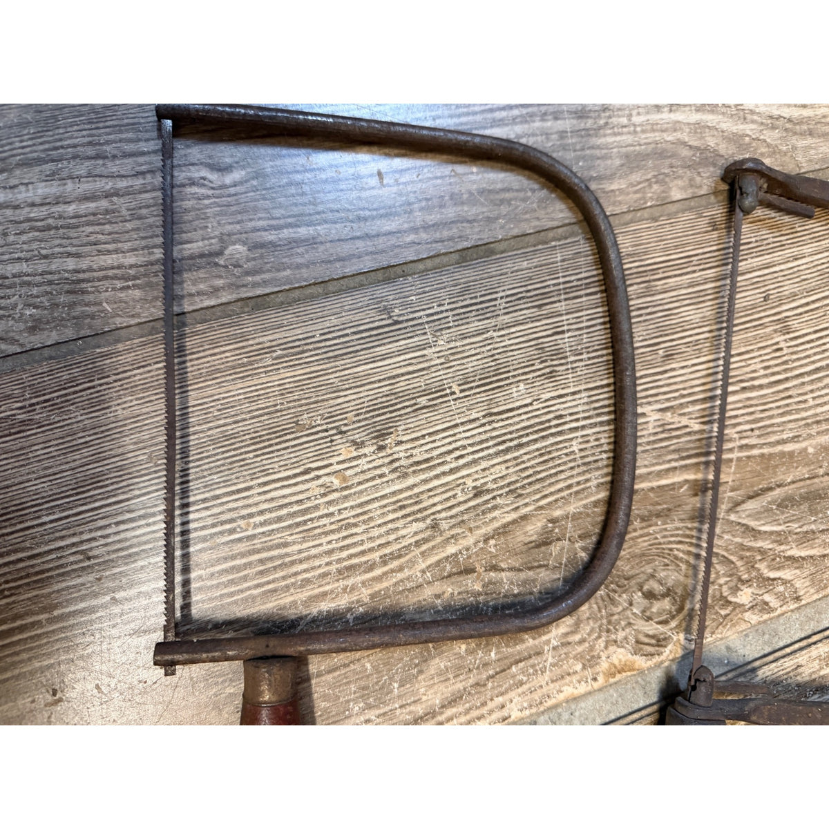Antique Set of Two (2) Coping Saws Wood and Metal Fabrication Woodworking Hand Tools Circa 1950's