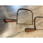 Antique Set of Two (2) Coping Saws Wood and Metal Fabrication Woodworking Hand Tools Circa 1950's