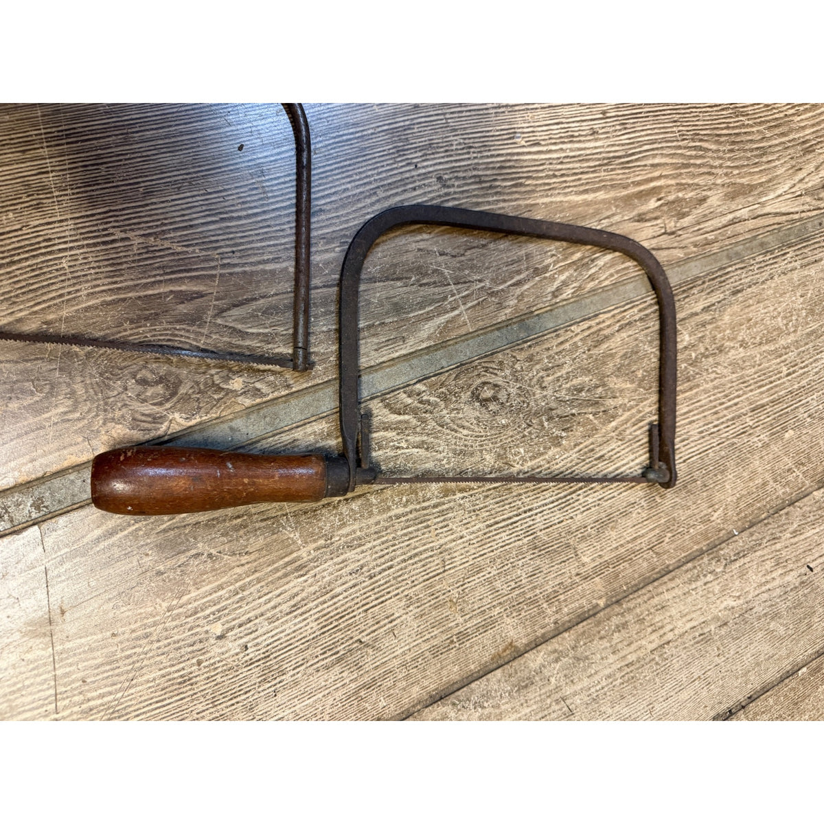 Antique Set of Two (2) Coping Saws Wood and Metal Fabrication Woodworking Hand Tools Circa 1950's