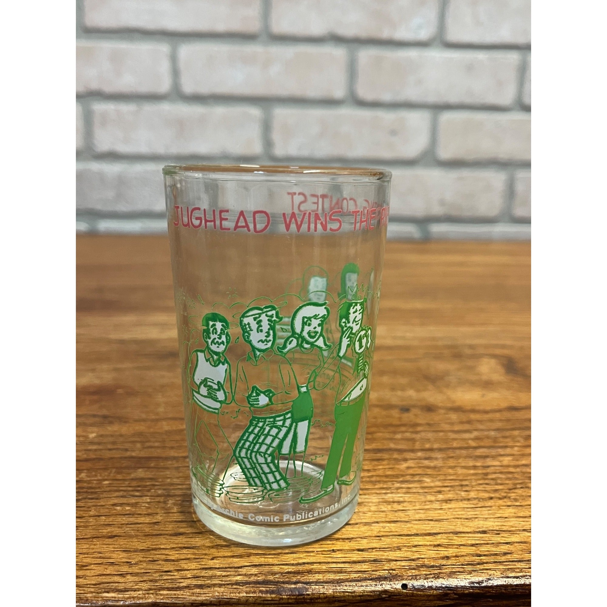 Vintage 1973 Archie Jelly/Juice Glass Jughead Wins Pie Eating Contest Welches