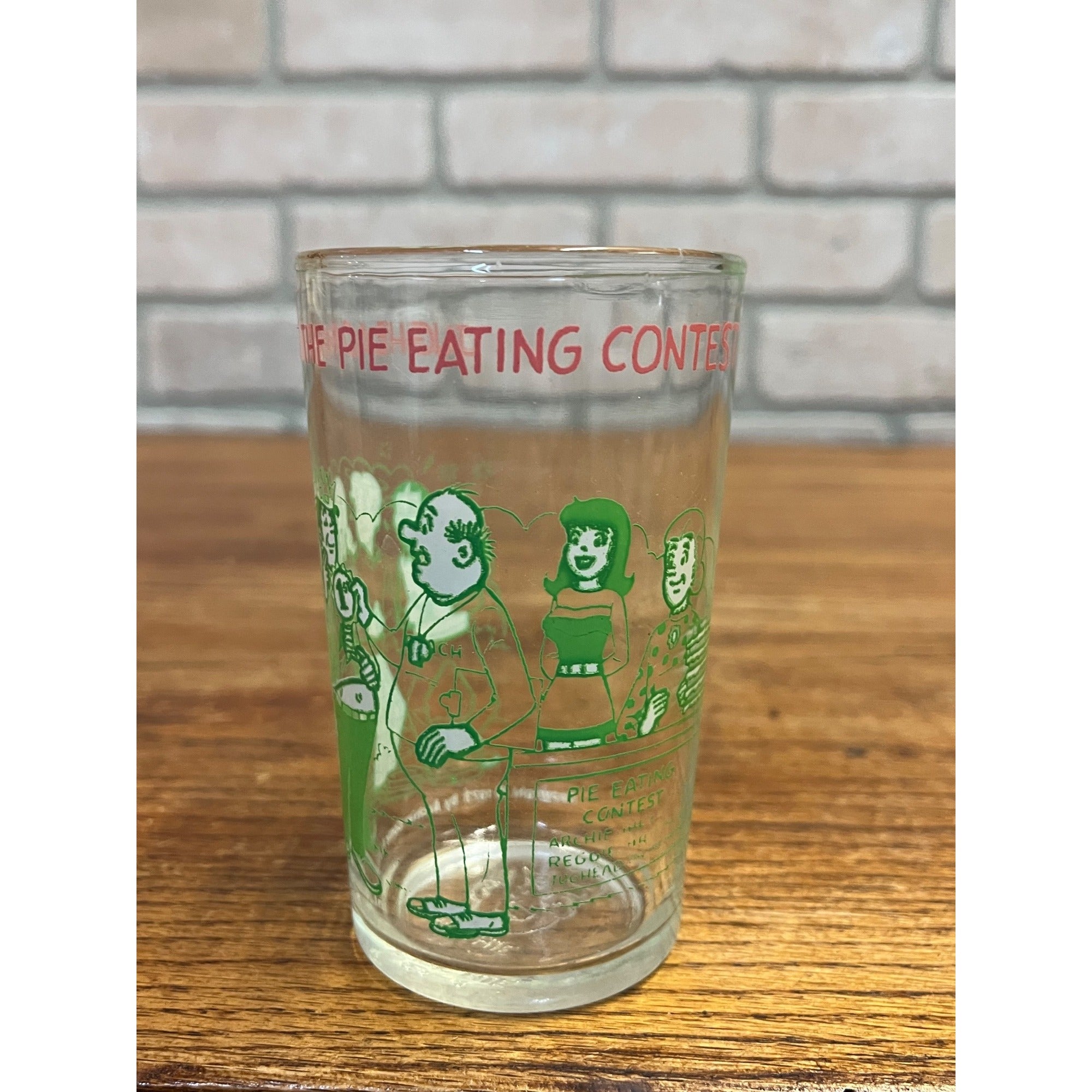 Vintage 1973 Archie Jelly/Juice Glass Jughead Wins Pie Eating Contest Welches