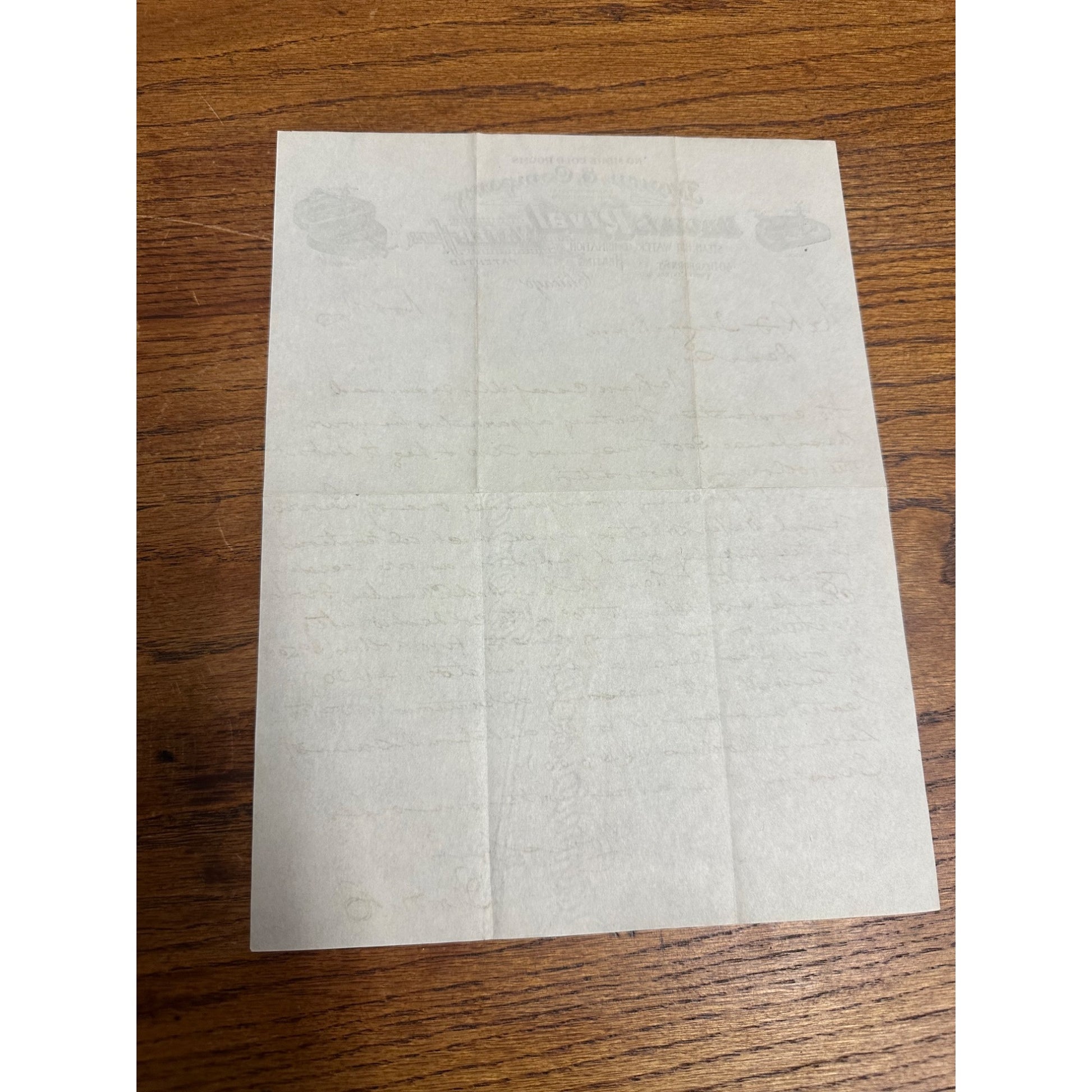 Vintage 1900s Brown's Rival Water Heater Chicago Advertising Letterhead