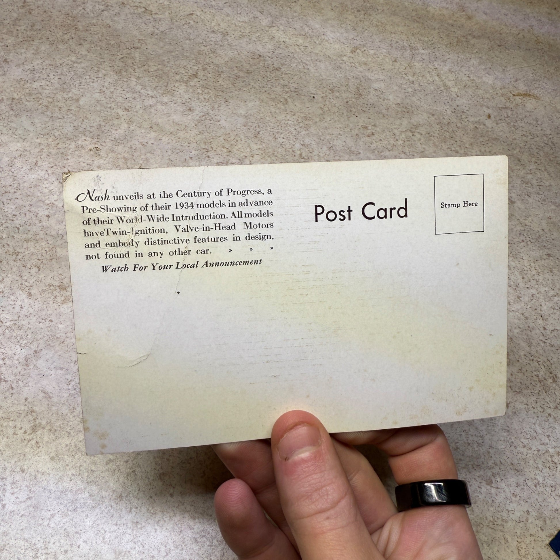 Nash for 1934 Car Postcard Automobile World's Fair preview