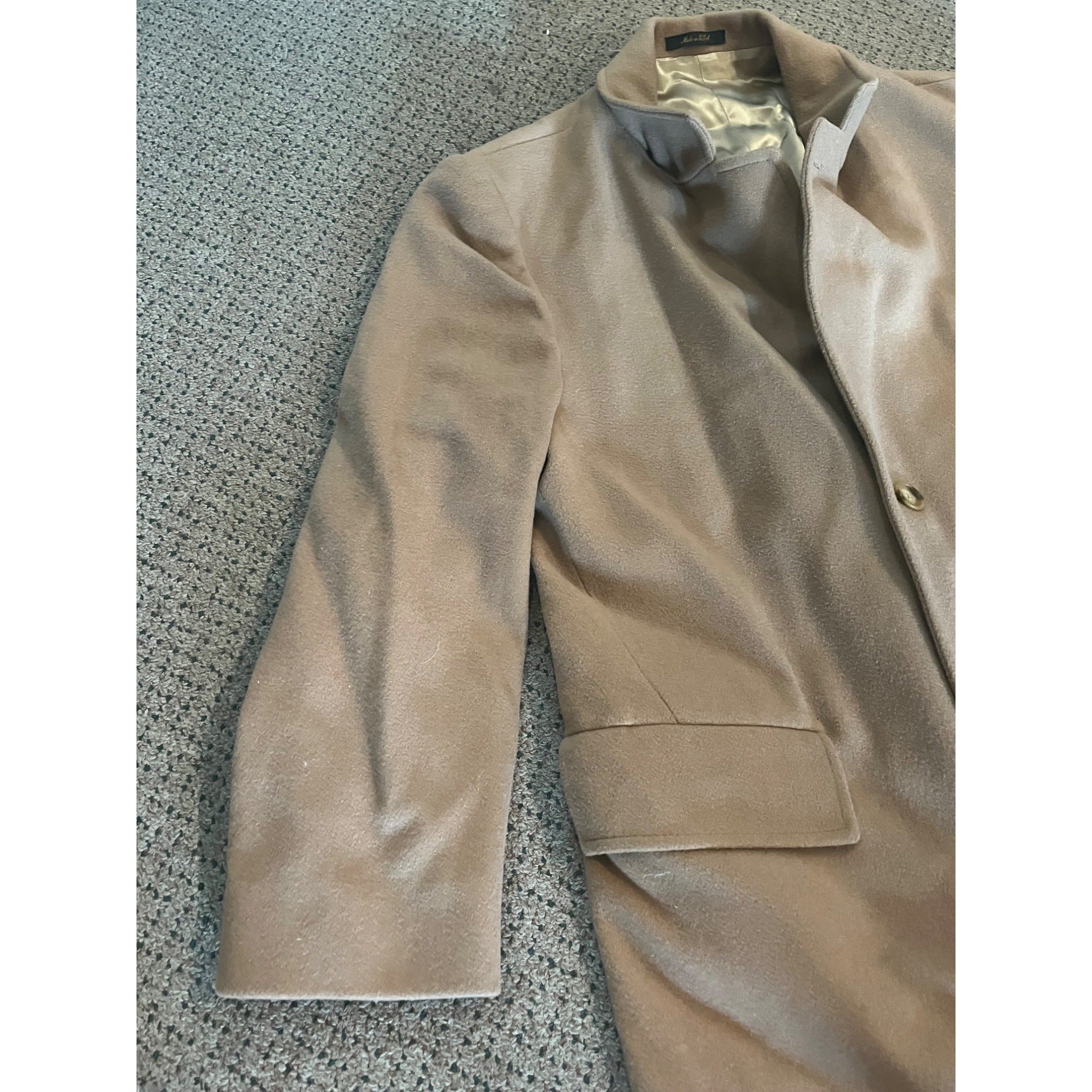 Vintage 90s London Fog Trench Coat Beige Tan Jacket Mens Sz 44 Long
