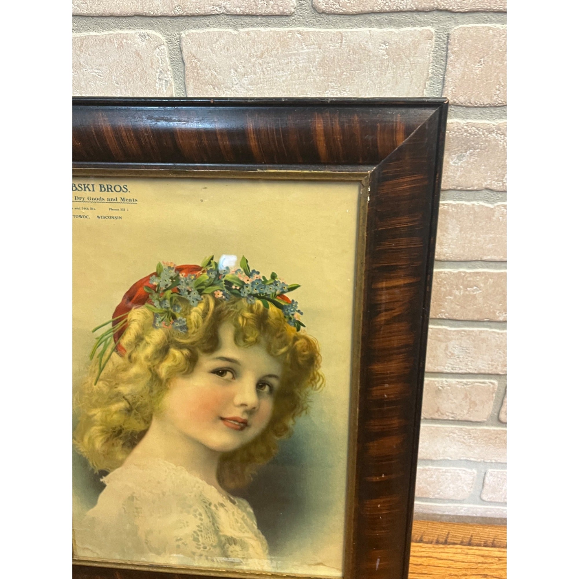 Dembski Bros Manitowoc Wis Advertising Litho Print Ornate Victorian Frame
