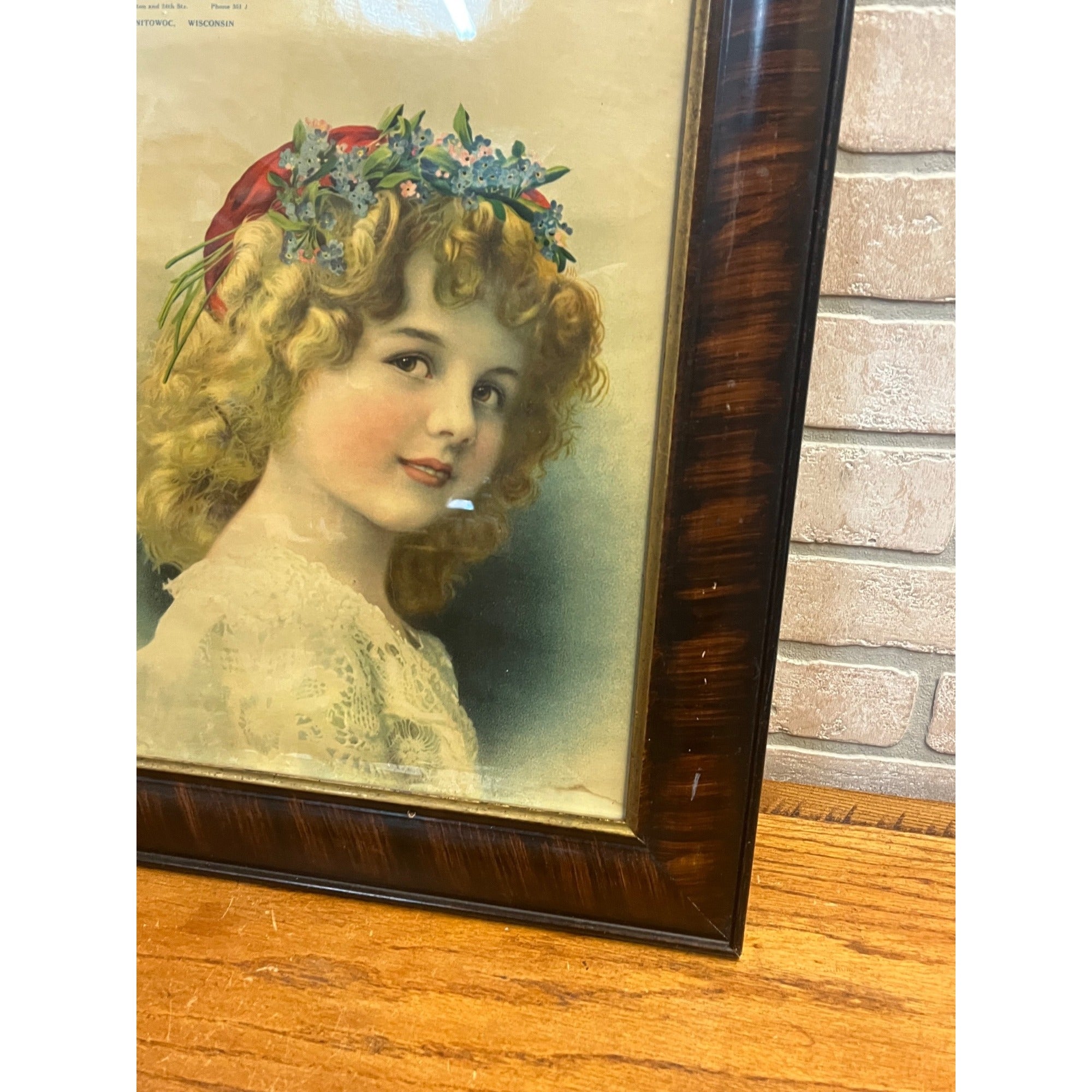 Dembski Bros Manitowoc Wis Advertising Litho Print Ornate Victorian Frame