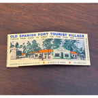 Vintage Old Spanish Fort Tourist Village Mobil Alabama UNSTRUCK Matchbook FULL