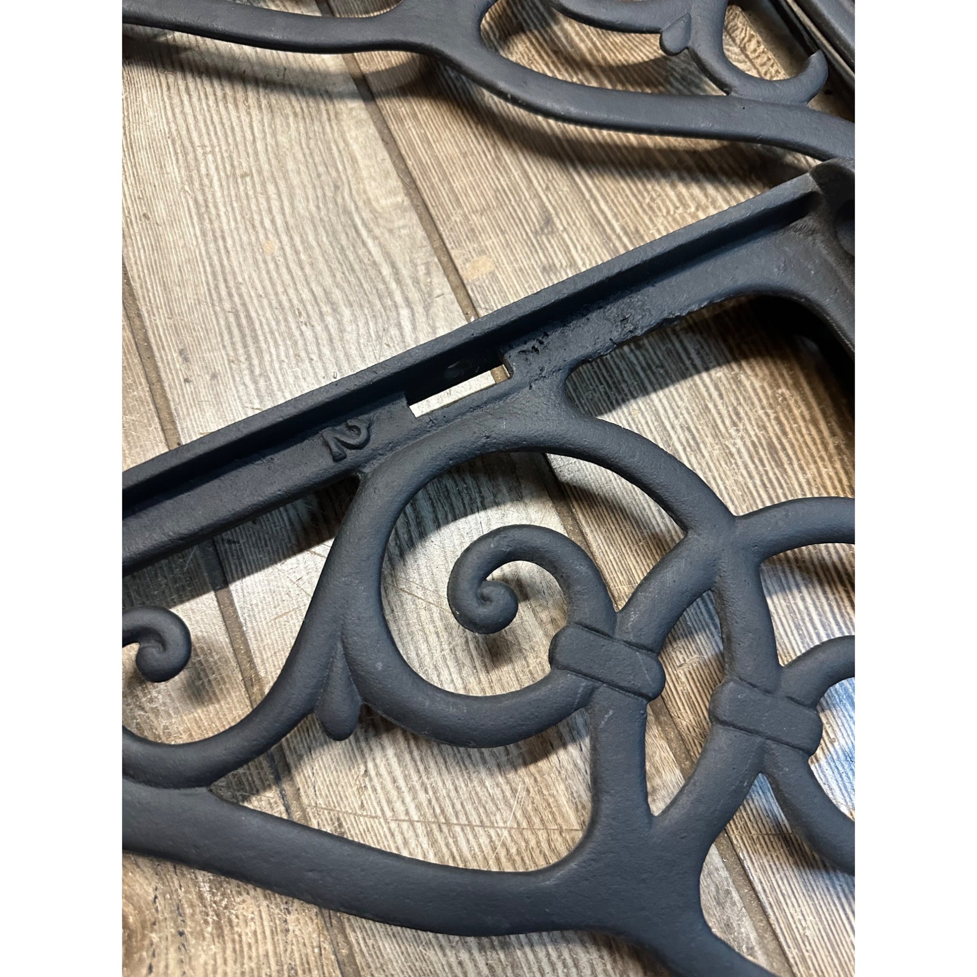 Antique Cast Iron Ornate Shelf Brackets 18" x 16"