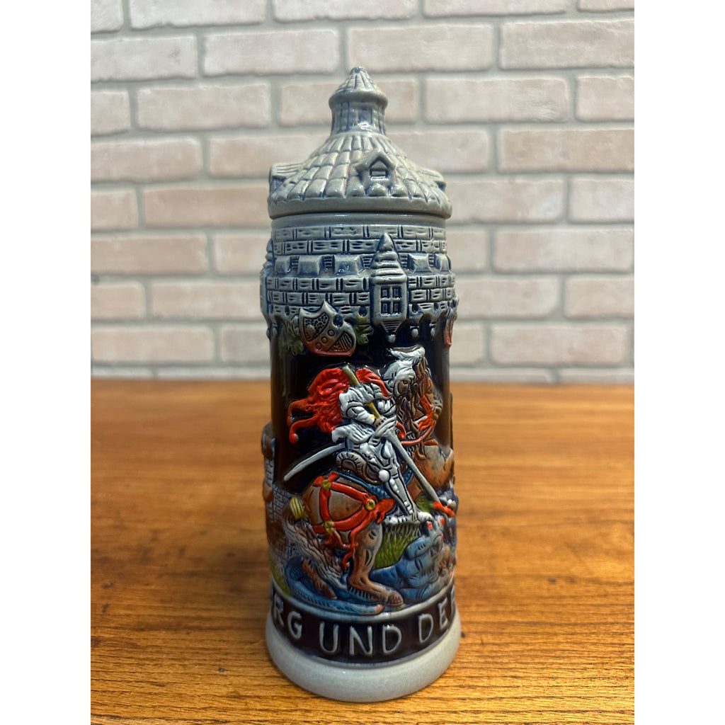 1st Edition 1977 Beer Stein - Mader's "St. Georg Und Der Drache" Limited 7500