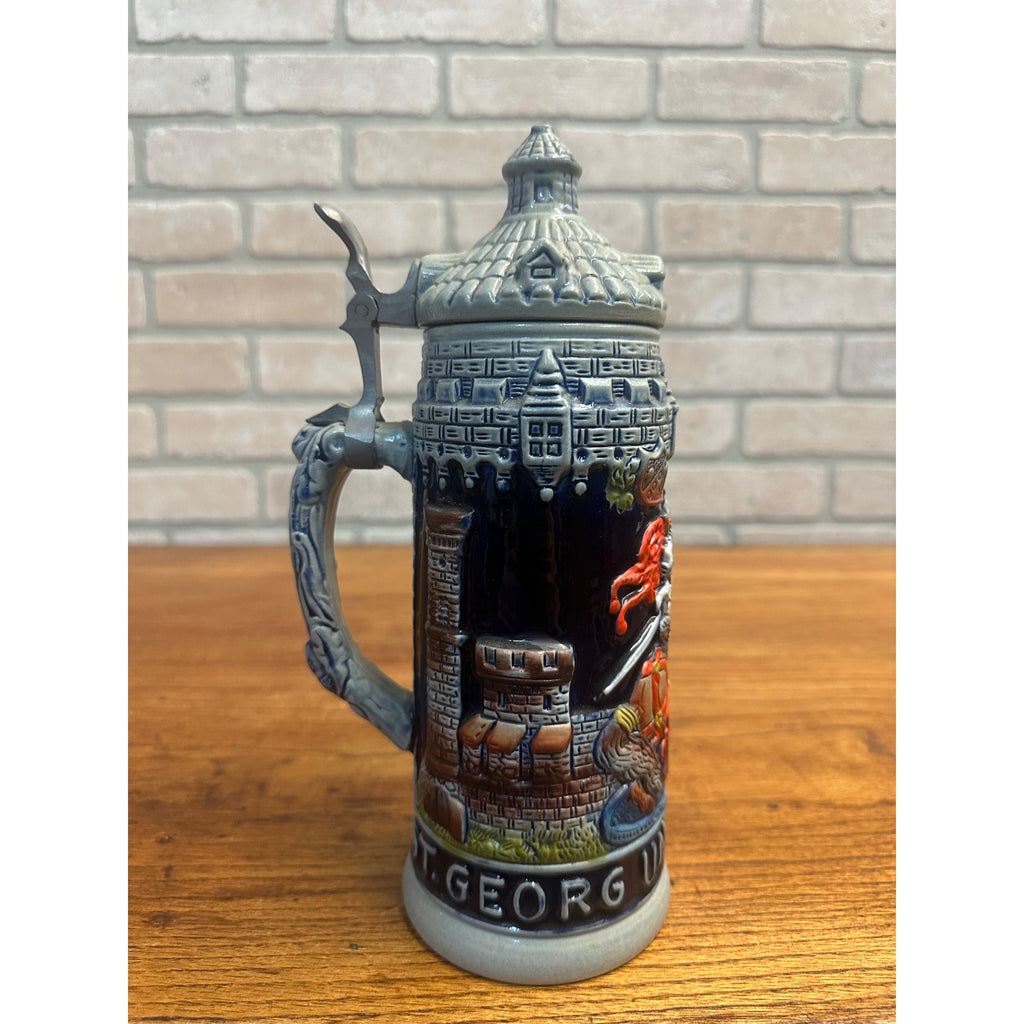 1st Edition 1977 Beer Stein - Mader's "St. Georg Und Der Drache" Limited 7500