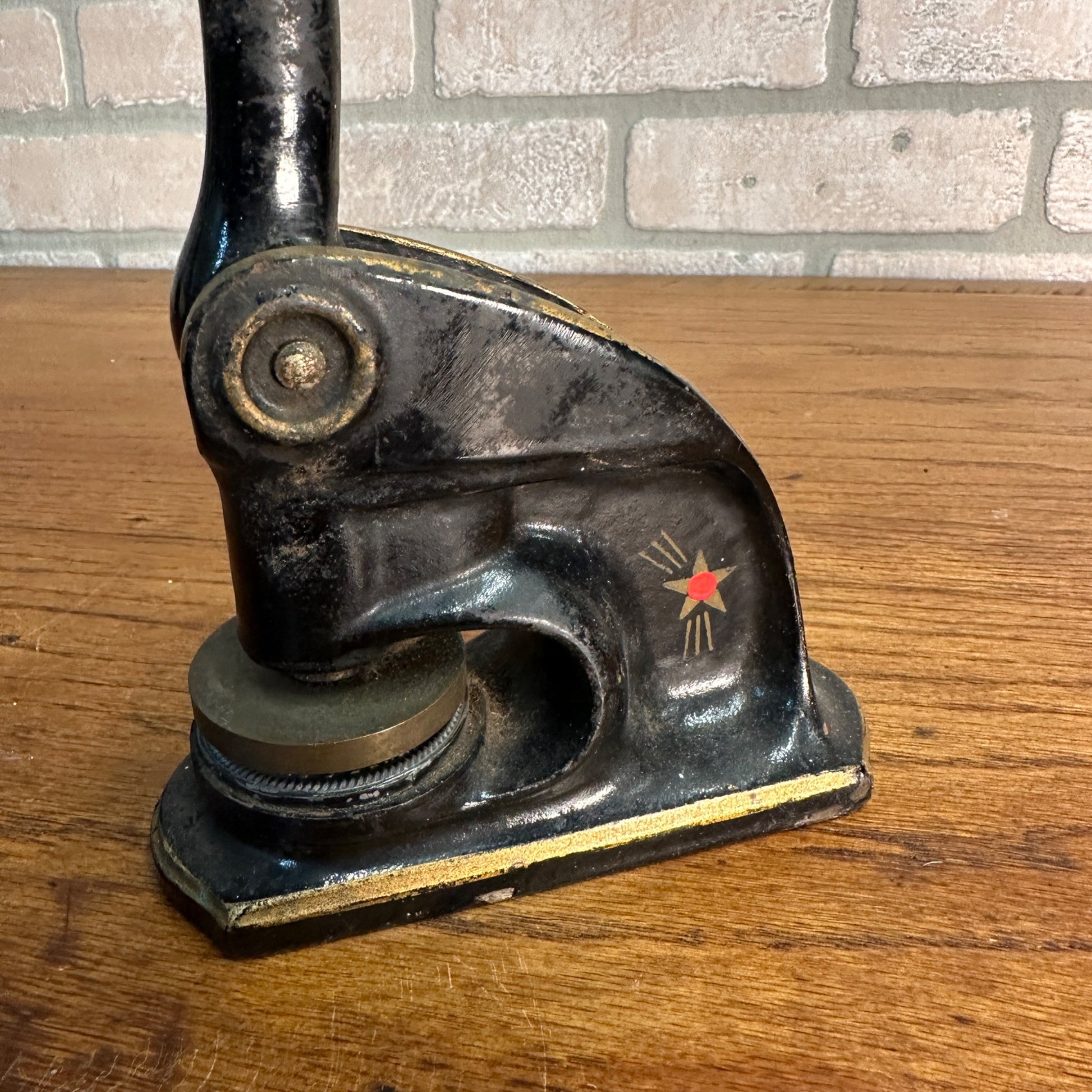 Antique Cast Iron Notary Stamp Seal -Capitol Furniture & Rug Madison Wis