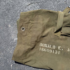 Vintage US Military Canvas Duffel Sea Bag Named Vietnam Era Army GI Canvas