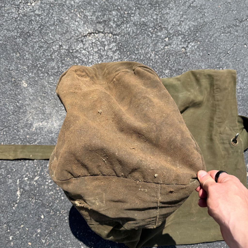 Vintage US Military Canvas Duffel Sea Bag Named Vietnam Era Army GI Canvas