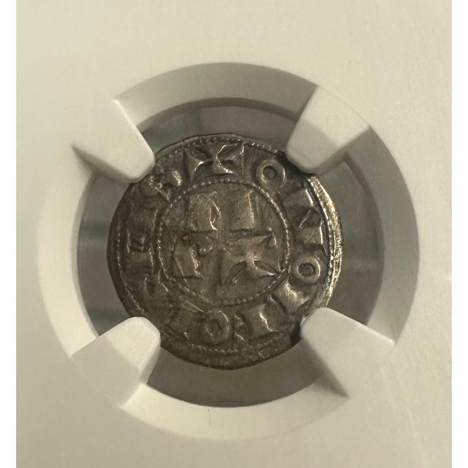 FRANCE, Bearn. Centulle, 1100-1300, Silver Denier, NGC XF 40