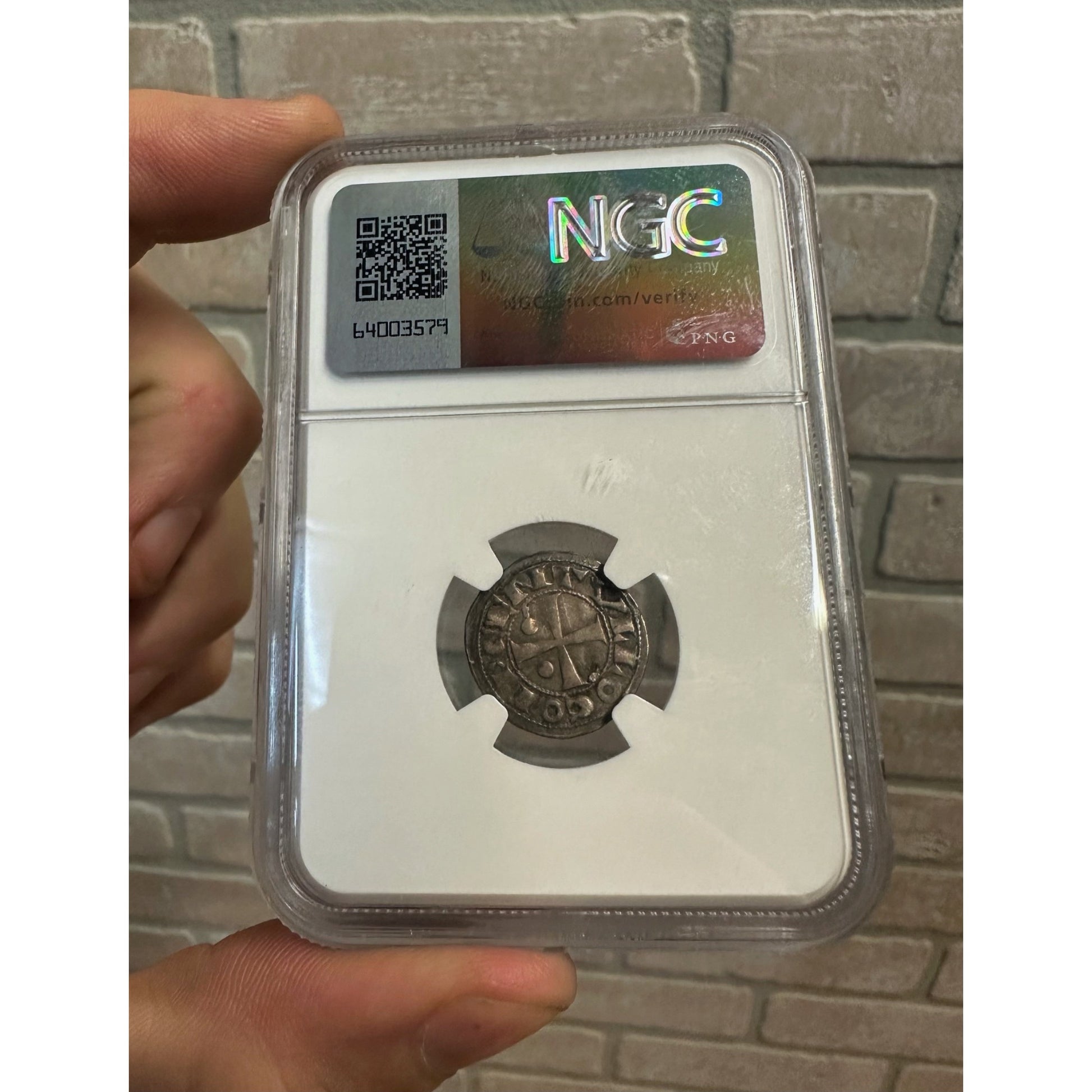 FRANCE, Bearn. Centulle, 1100-1300, Silver Denier, NGC XF 40