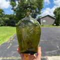 For Pikes Peak Flask Bottle Olive Green Glass Quart 1960s Reproduction
