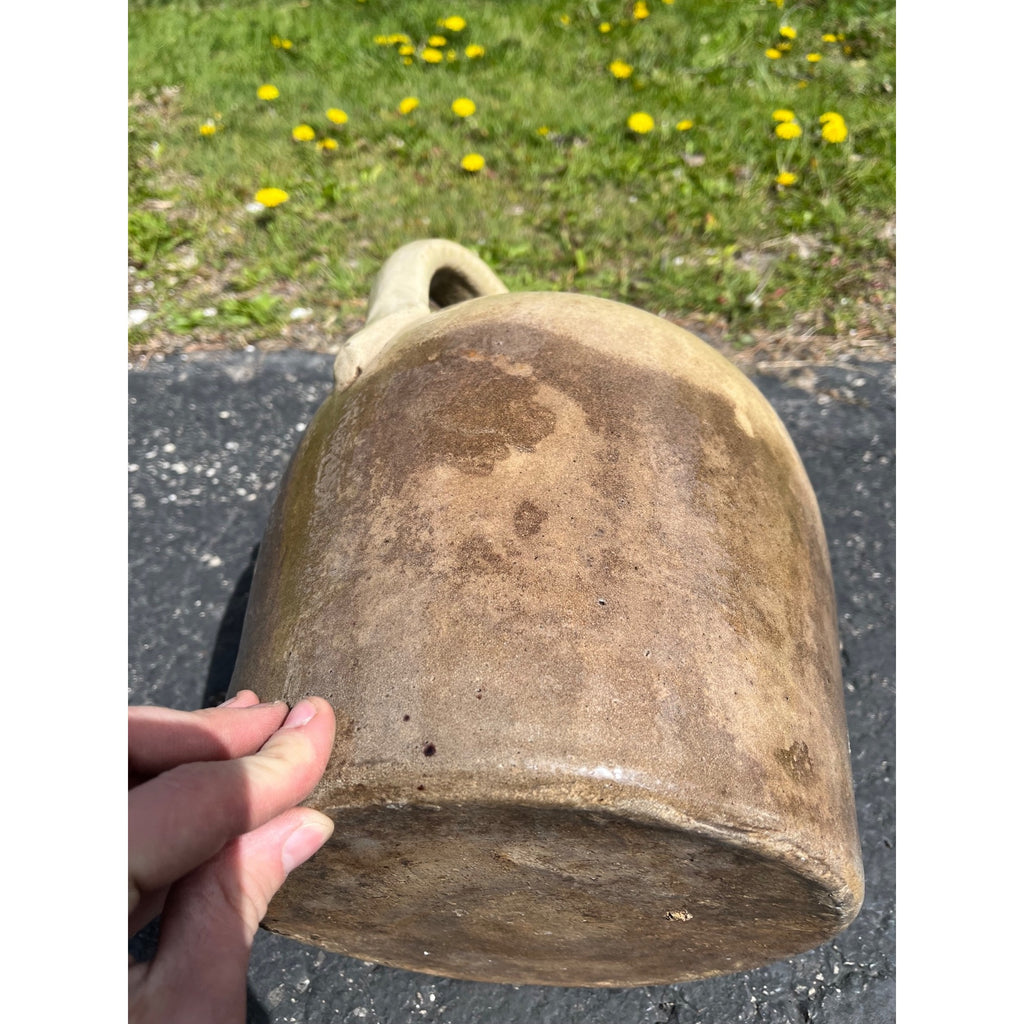 Primitive 19th c. Salt Glazed Stoneware Jug E.S. & B Cobalt Newbrighton PA 2 Gal