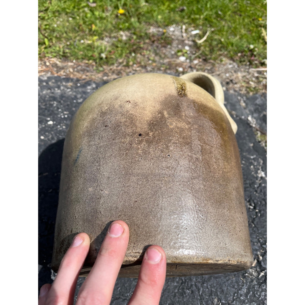 Primitive 19th c. Salt Glazed Stoneware Jug E.S. & B Cobalt Newbrighton PA 2 Gal
