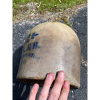 Primitive 19th c. Salt Glazed Stoneware Jug E.S. & B Cobalt Newbrighton PA 2 Gal