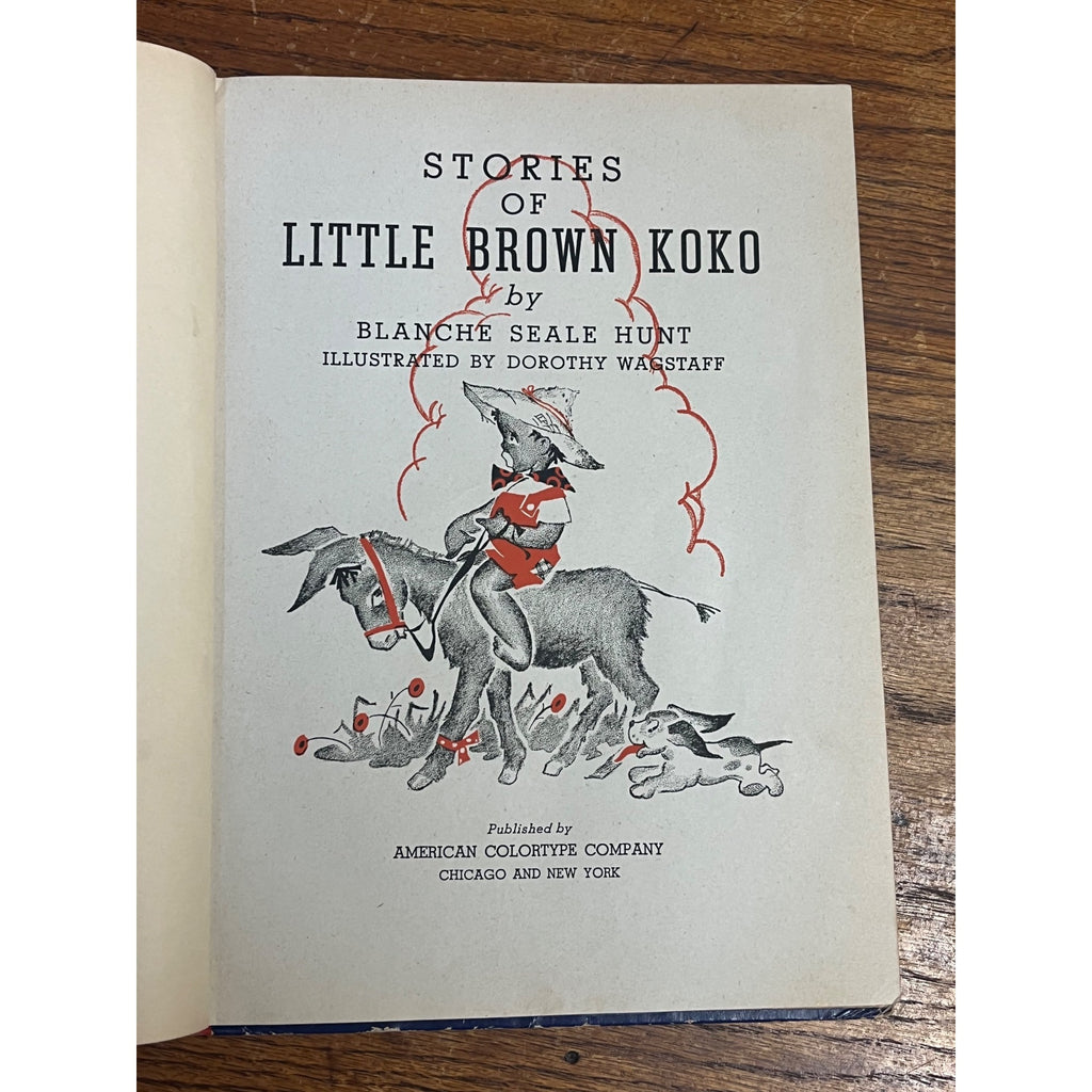 Vintage 1940 Stories of Little Brown Koko Black Americana Book FIRST EDITION