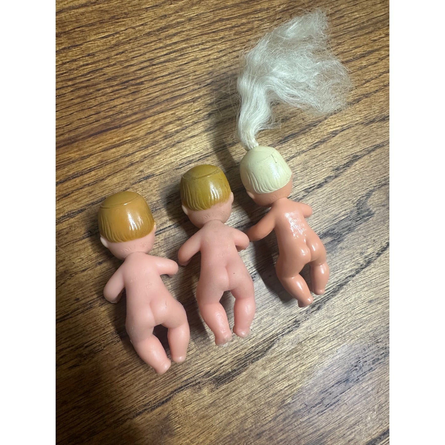 Lot Of 3 Vintage 2" Barbie Baby Krissy Doll Blonde Long Hair Mattel 1973