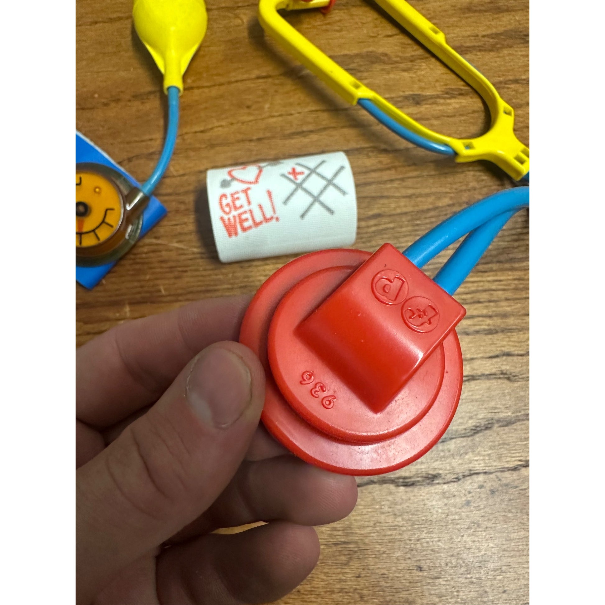 Vintage Fisher Price Medical Kit Bag Play Doctor Toy w/ Equipment