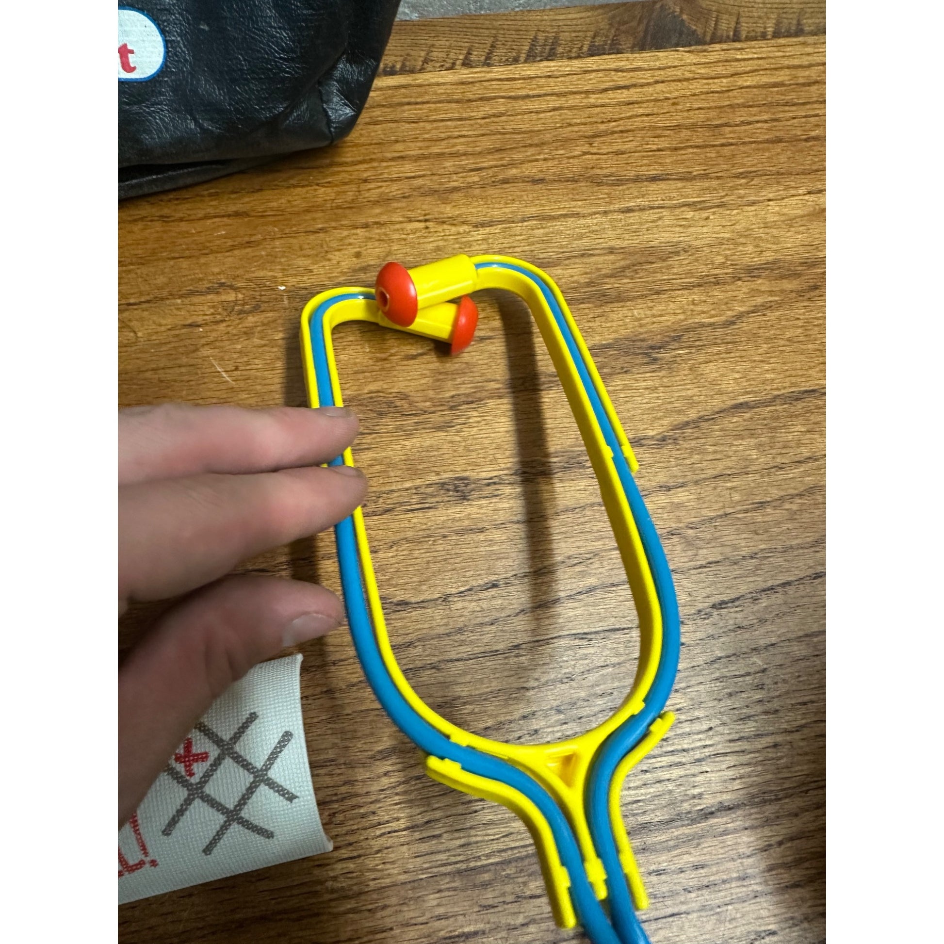 Vintage Fisher Price Medical Kit Bag Play Doctor Toy w/ Equipment