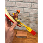 RARE Vintage 1950s Tin Litho Windup Row Rowing Boat Japan Momoya / Nikko w/ Box