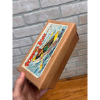 RARE Vintage 1950s Tin Litho Windup Row Rowing Boat Japan Momoya / Nikko w/ Box